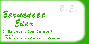 bernadett eder business card